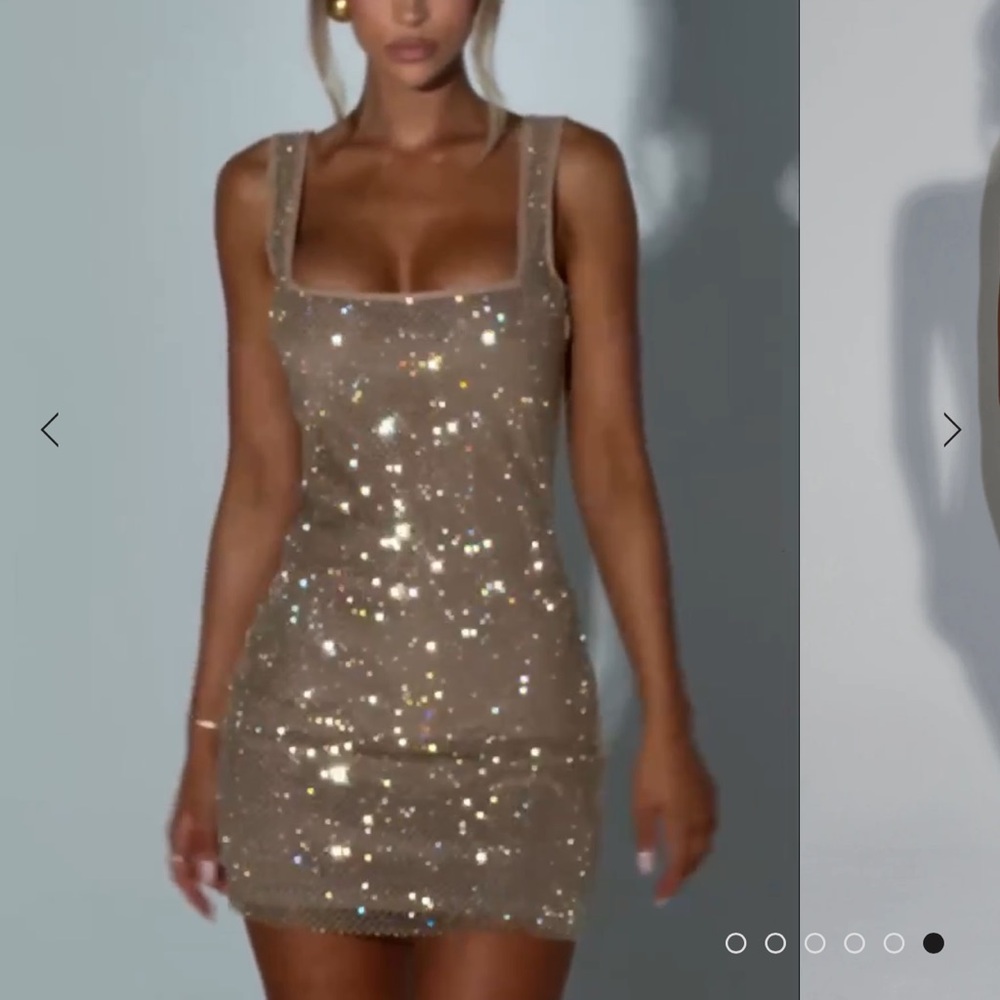 Sequin Beige Dress